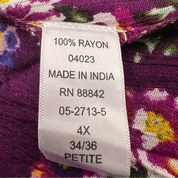 Woman Within Pink Floral Sleeveless Maxi Dress with Crochet Sweater Size 4X NWT - Picture 15 of 15